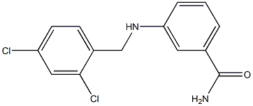 3-{[(2,4-dichlorophenyl)methyl]amino}benzamide 化学構造式
