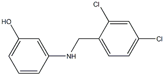 3-{[(2,4-dichlorophenyl)methyl]amino}phenol Structure