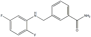 3-{[(2,5-difluorophenyl)amino]methyl}benzamide,,结构式
