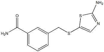 3-{[(2-amino-1,3-thiazol-5-yl)thio]methyl}benzamide Structure