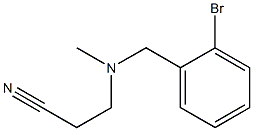 3-{[(2-bromophenyl)methyl](methyl)amino}propanenitrile Structure