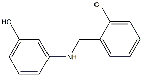 3-{[(2-chlorophenyl)methyl]amino}phenol Struktur