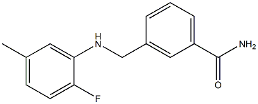 3-{[(2-fluoro-5-methylphenyl)amino]methyl}benzamide 结构式