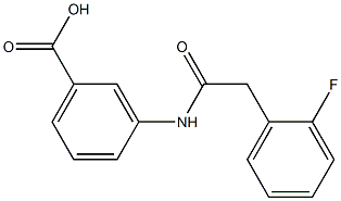 3-{[(2-fluorophenyl)acetyl]amino}benzoic acid 化学構造式