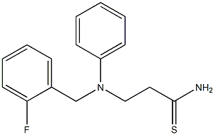 3-{[(2-fluorophenyl)methyl](phenyl)amino}propanethioamide 化学構造式