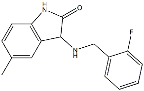 3-{[(2-fluorophenyl)methyl]amino}-5-methyl-2,3-dihydro-1H-indol-2-one Struktur