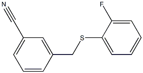 3-{[(2-fluorophenyl)sulfanyl]methyl}benzonitrile 化学構造式