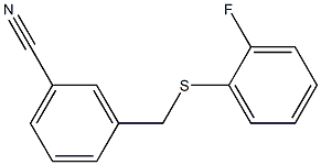 3-{[(2-fluorophenyl)sulfanyl]methyl}benzonitrile,,结构式