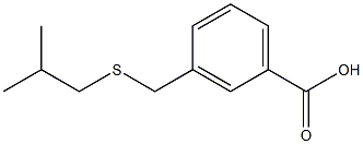 3-{[(2-methylpropyl)sulfanyl]methyl}benzoic acid,,结构式