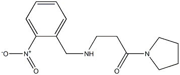 3-{[(2-nitrophenyl)methyl]amino}-1-(pyrrolidin-1-yl)propan-1-one,,结构式