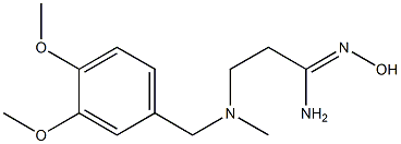 3-{[(3,4-dimethoxyphenyl)methyl](methyl)amino}-N'-hydroxypropanimidamide,,结构式