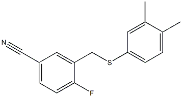  3-{[(3,4-dimethylphenyl)sulfanyl]methyl}-4-fluorobenzonitrile