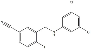 3-{[(3,5-dichlorophenyl)amino]methyl}-4-fluorobenzonitrile Structure