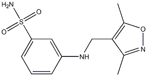 3-{[(3,5-dimethyl-1,2-oxazol-4-yl)methyl]amino}benzene-1-sulfonamide 结构式