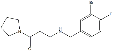 3-{[(3-bromo-4-fluorophenyl)methyl]amino}-1-(pyrrolidin-1-yl)propan-1-one