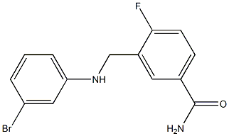 3-{[(3-bromophenyl)amino]methyl}-4-fluorobenzamide Structure