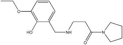 3-{[(3-ethoxy-2-hydroxyphenyl)methyl]amino}-1-(pyrrolidin-1-yl)propan-1-one Structure