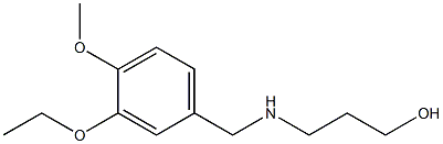 3-{[(3-ethoxy-4-methoxyphenyl)methyl]amino}propan-1-ol Struktur