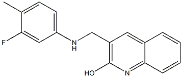 3-{[(3-fluoro-4-methylphenyl)amino]methyl}quinolin-2-ol|
