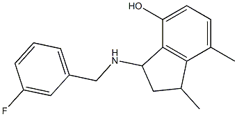 3-{[(3-fluorophenyl)methyl]amino}-1,7-dimethyl-2,3-dihydro-1H-inden-4-ol