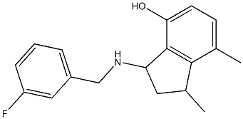  3-{[(3-fluorophenyl)methyl]amino}-1,7-dimethyl-2,3-dihydro-1H-inden-4-ol