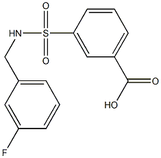 3-{[(3-fluorophenyl)methyl]sulfamoyl}benzoic acid,,结构式