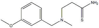 3-{[(3-methoxyphenyl)methyl](methyl)amino}propanethioamide,,结构式