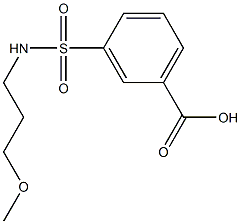 3-{[(3-methoxypropyl)amino]sulfonyl}benzoic acid Structure