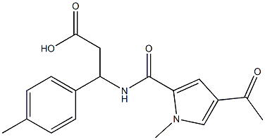 3-{[(4-acetyl-1-methyl-1H-pyrrol-2-yl)carbonyl]amino}-3-(4-methylphenyl)propanoic acid|