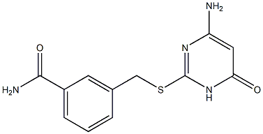3-{[(4-amino-6-oxo-1,6-dihydropyrimidin-2-yl)sulfanyl]methyl}benzamide