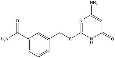  3-{[(4-amino-6-oxo-1,6-dihydropyrimidin-2-yl)sulfanyl]methyl}benzamide