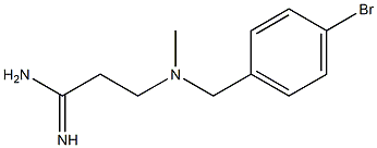 3-{[(4-bromophenyl)methyl](methyl)amino}propanimidamide Structure