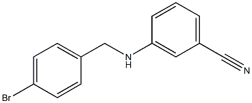 3-{[(4-bromophenyl)methyl]amino}benzonitrile Structure