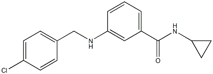 3-{[(4-chlorophenyl)methyl]amino}-N-cyclopropylbenzamide 结构式