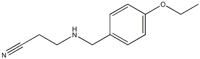 3-{[(4-ethoxyphenyl)methyl]amino}propanenitrile,,结构式