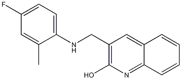 3-{[(4-fluoro-2-methylphenyl)amino]methyl}quinolin-2-ol Structure