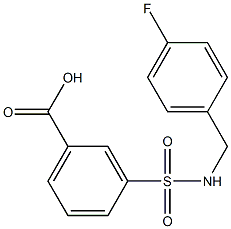 3-{[(4-fluorophenyl)methyl]sulfamoyl}benzoic acid 化学構造式