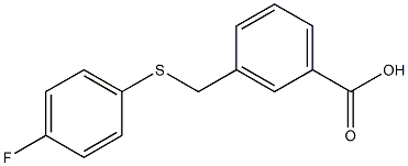3-{[(4-fluorophenyl)sulfanyl]methyl}benzoic acid Struktur