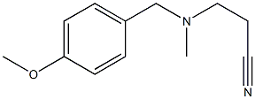 3-{[(4-methoxyphenyl)methyl](methyl)amino}propanenitrile Structure