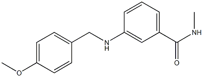 3-{[(4-methoxyphenyl)methyl]amino}-N-methylbenzamide,,结构式