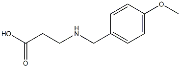 3-{[(4-methoxyphenyl)methyl]amino}propanoic acid 化学構造式