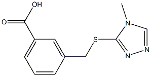 3-{[(4-methyl-4H-1,2,4-triazol-3-yl)thio]methyl}benzoic acid,,结构式