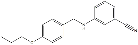 3-{[(4-propoxyphenyl)methyl]amino}benzonitrile Structure