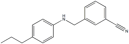 3-{[(4-propylphenyl)amino]methyl}benzonitrile Struktur