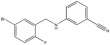 3-{[(5-bromo-2-fluorophenyl)methyl]amino}benzonitrile Structure