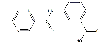 3-{[(5-methylpyrazin-2-yl)carbonyl]amino}benzoic acid Struktur