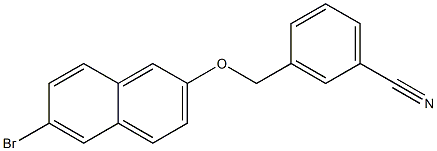 3-{[(6-bromonaphthalen-2-yl)oxy]methyl}benzonitrile Structure