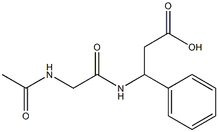 3-{[(acetylamino)acetyl]amino}-3-phenylpropanoic acid Struktur