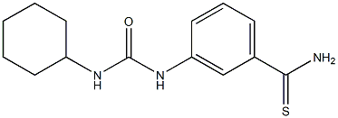 3-{[(cyclohexylamino)carbonyl]amino}benzenecarbothioamide Structure