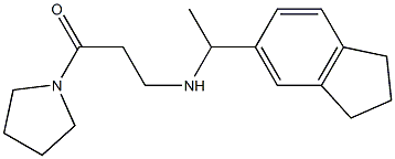 3-{[1-(2,3-dihydro-1H-inden-5-yl)ethyl]amino}-1-(pyrrolidin-1-yl)propan-1-one Structure